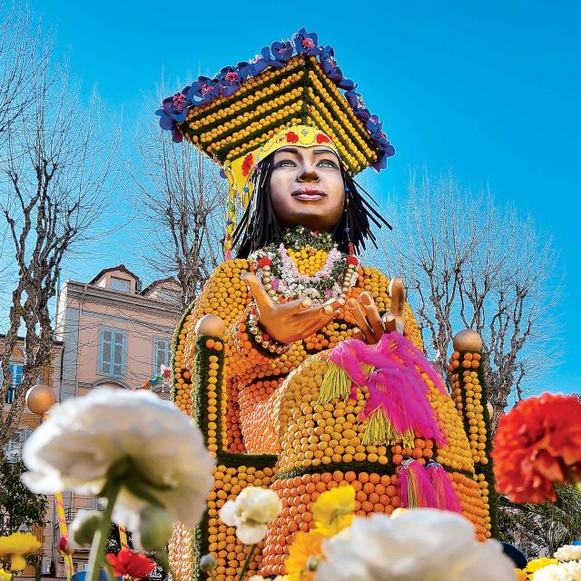 Fête Du Citron® à Menton : Motif d'agrumes dans les jardins Biovès