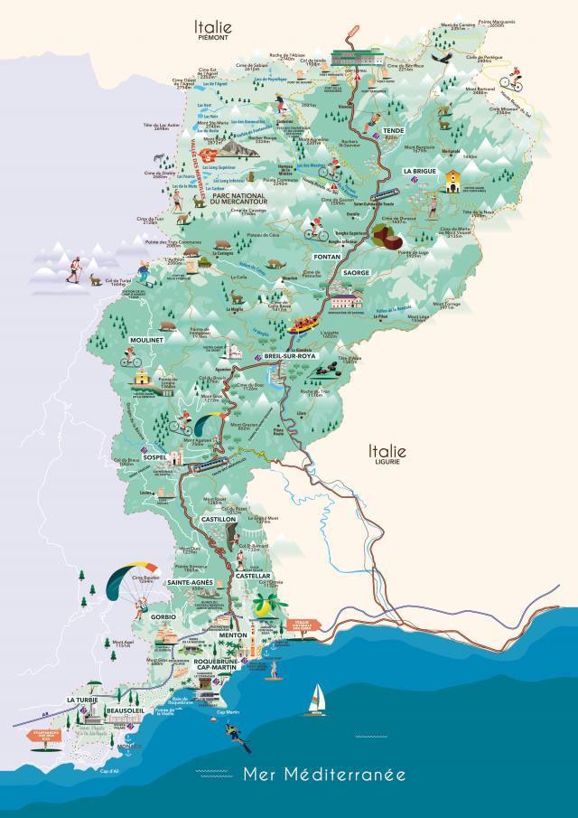 Menton, Riviera & Merveilles : carte du territoire 2022