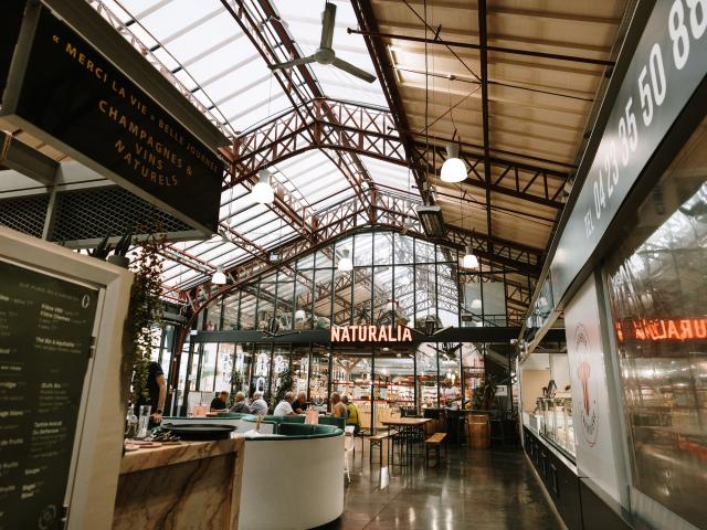 Intérieur du Marché Couvert Gustave Eiffel à Beausoleil