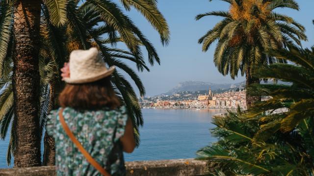 Vue Sur Menton Depuis La Villa Serena