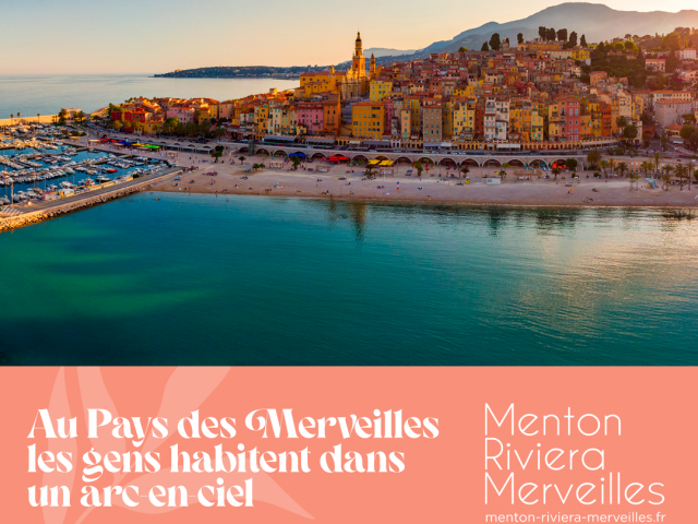 Exemple d'image à utiliser sur les réseaux sociaux pour une publication sur Menton, Riviera & Merveilles